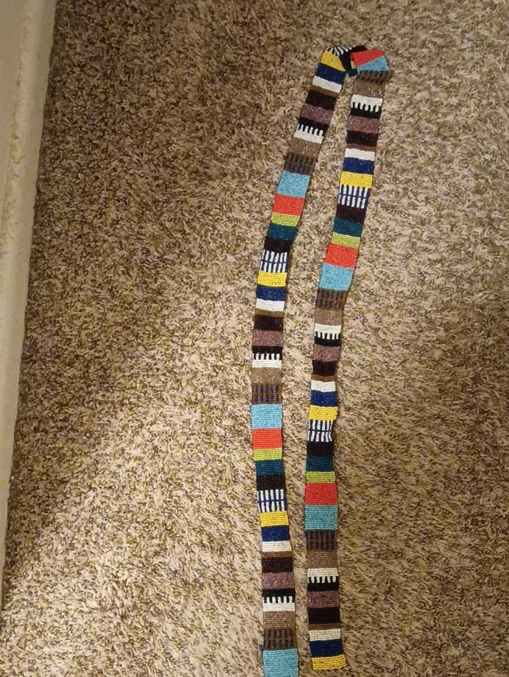Handmade Delicate Beaded Multicolor African Belt (Rainbow Effect)